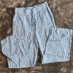 Urban Outfitters Blue & White Wavy Striped Pants